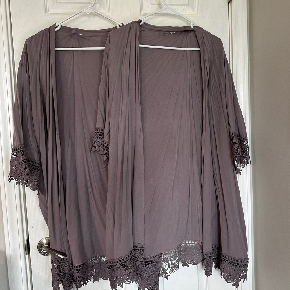 Matching purple robe set